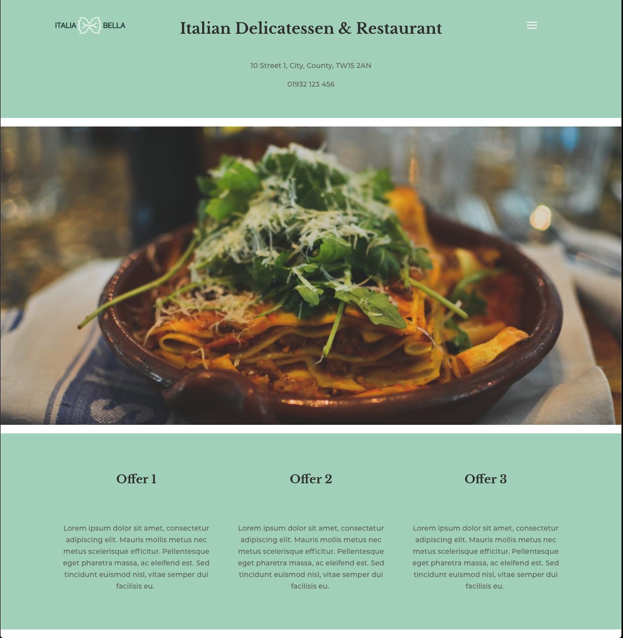 Italian Deli and Restaurant Template