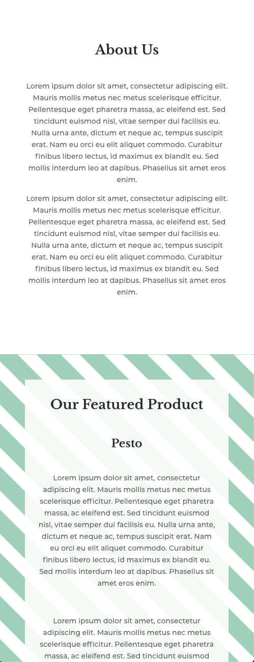 Italian Deli and Restaurant Template Mobile About us