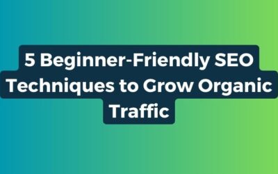 5 Beginner-Friendly SEO Techniques to Grow Organic Traffic